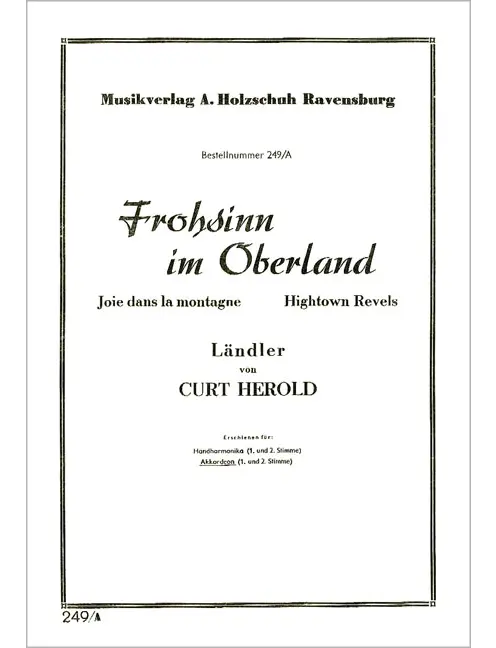 Frohsinn im Oberland